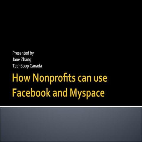 How NFPs Can Use Facebook And My Space