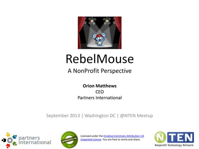 Social Media and Web Integration for NonProfits with RebelMouse