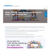 How not to fail while making an app like instagram