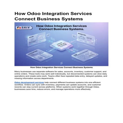 Odoo Integration - Technaureus | PDF