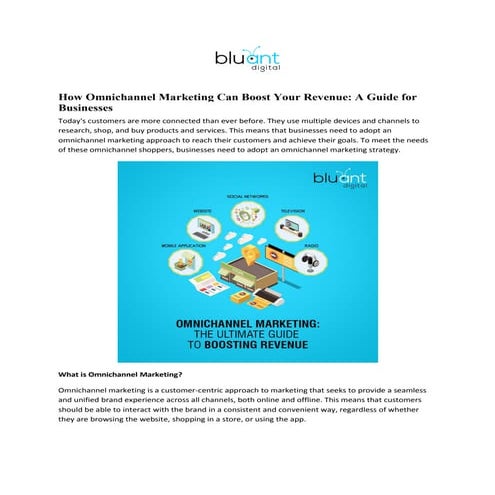 What is Omni-channel Marketing? Advantages and Disadvantages | DOCX