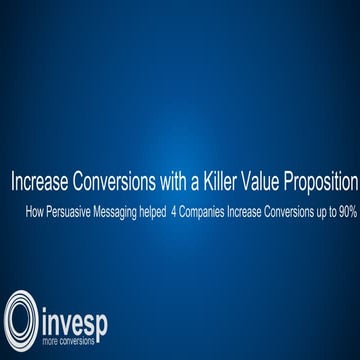 90% More Conversions With a Killer Value Proposition