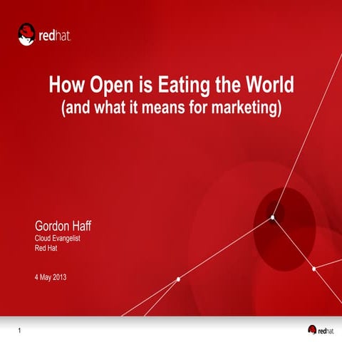 How Open is Eating the World (Gordon Haff) ProductCamp Boston May 2013