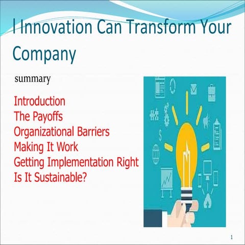 How operational innovation can transform  your company.