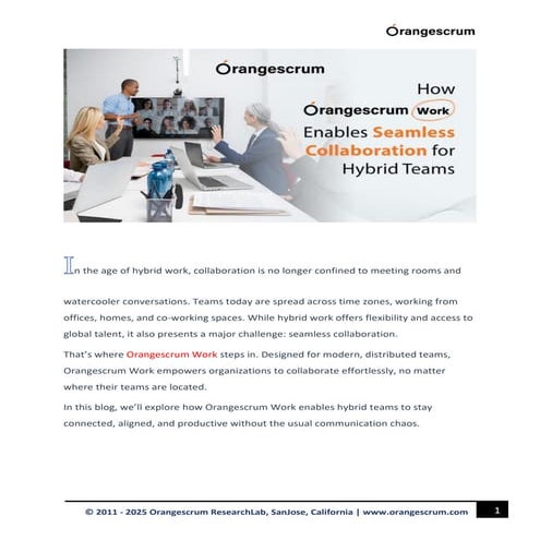 How Orangescrum Works: Enables Seamless Collaboration for Hybrid Teams
