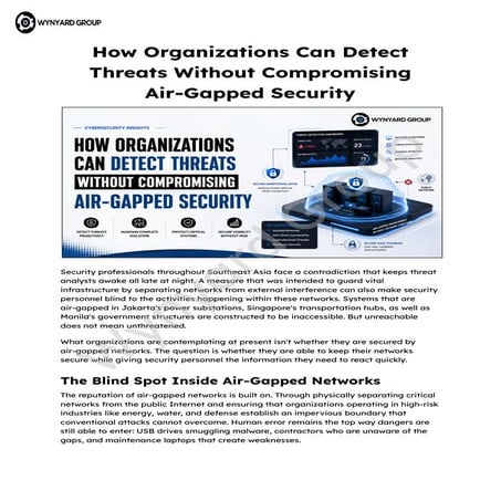 Detecting Cyber Threats in Air-Gapped Networks Without Compromise | PDF