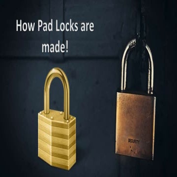 How pad locks are made!!