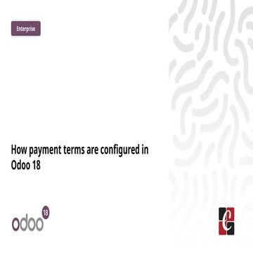 How payment terms are configured in Odoo 18
