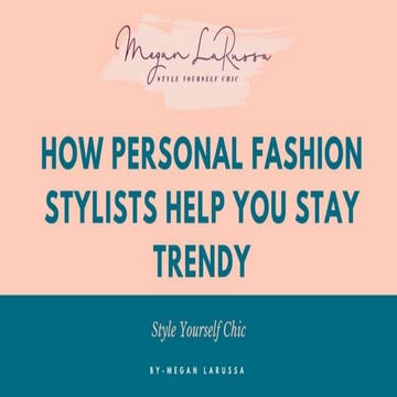 What Is a Fashion Stylist? | PPTX