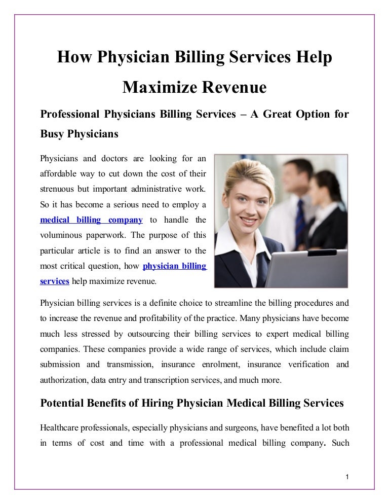 How Physician Billing Services Help Maximize Revenue