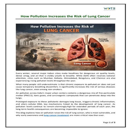Pollution & cancer | PPTX