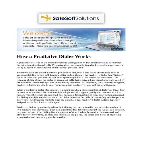 How predictive dialers work