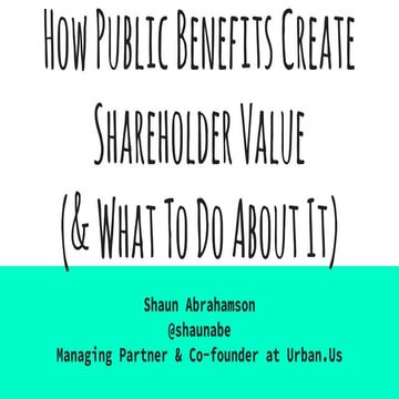 How public benefits can help you grow shareholder value