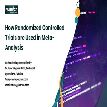 How Randomized Controlled Trials are Used in Meta-Analysis 