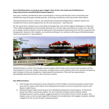 How realty compass is trying to get a bigger slice of the real estate pie