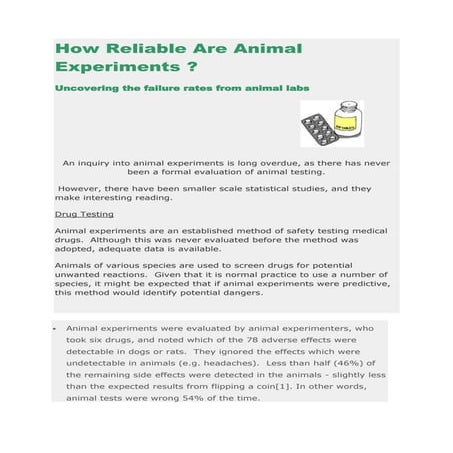 How reliable are animal experiments? Exposing failure rates from animal ...