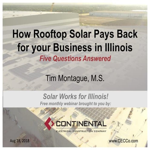 How Rooftop Solar Pays Back for illinois Business (Aug 28, 2018)