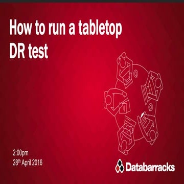 How to run a tabletop DR test