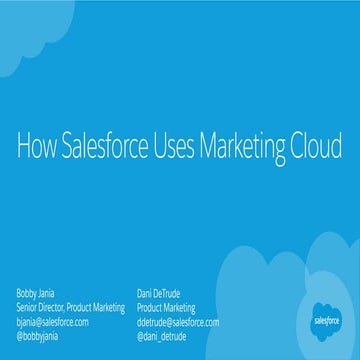 How Salesforce Uses Marketing Cloud  