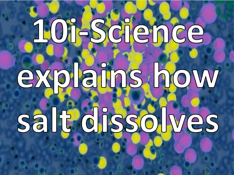 How salt dissolves