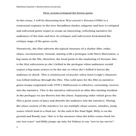 How Scream critiqued the horror genre.docx