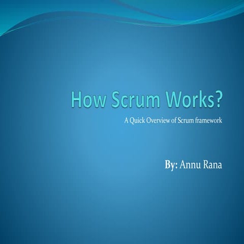How scrum works