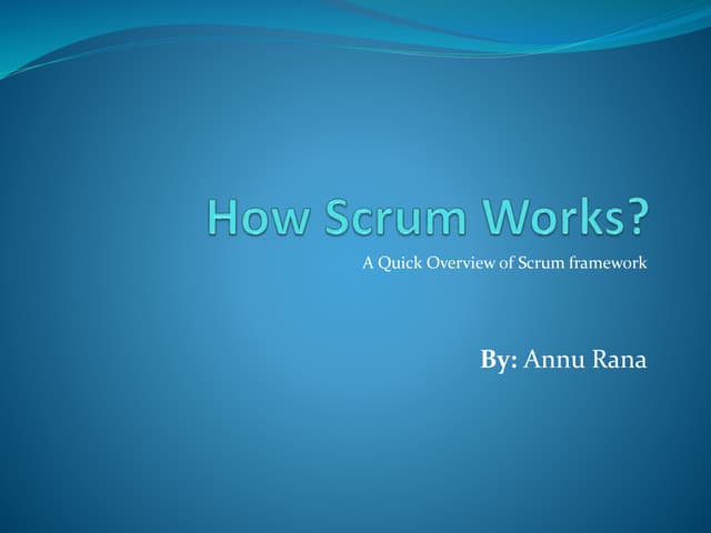 How scrum works