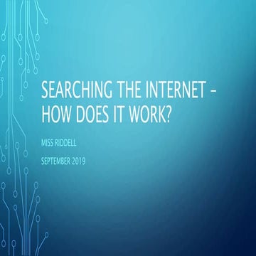 How Searching the Internet Works | PPT