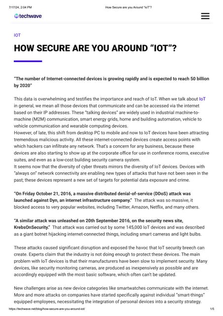 How Secure  are  you  Around  “IoT”_.pdf