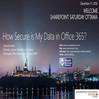 SharePoint Saturday Ottawa - How se...
