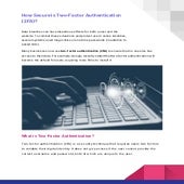 How secure is two factor authentication (2 fa)