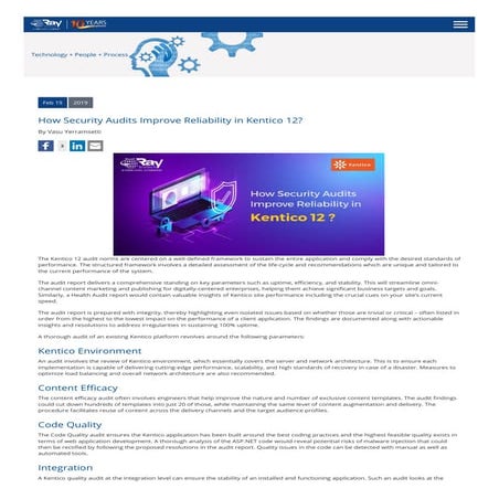 How Security Audits Improve Reliability in Kentico 12