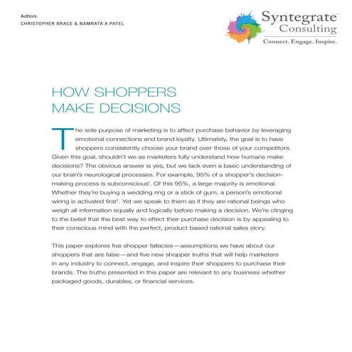 How Shoppers Make Decisions