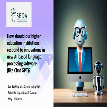 How should our higher education institutions respond to innovations in new AI...