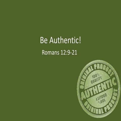 How Should We Behave - Romans 12:9-21
