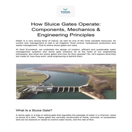Sluice Gates: Design, Types & Working | Yooil Envirotech