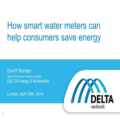 How smart water meters can help consumers save energy