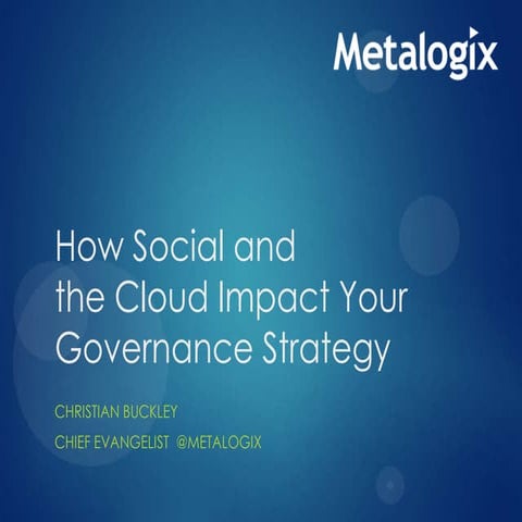 How Social and the Cloud Impact Your Governance Strategy
