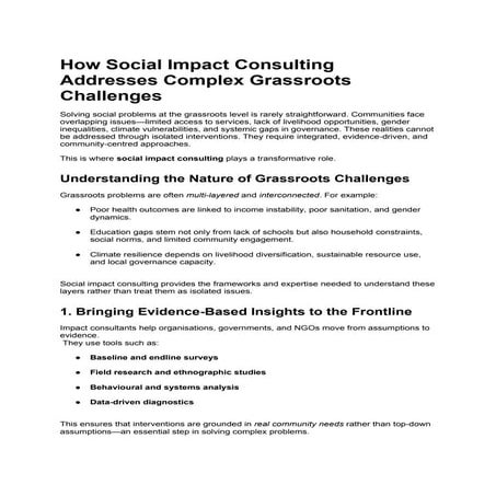 How Social Impact Consulting Addresses Complex Grassroots Challenges.docx