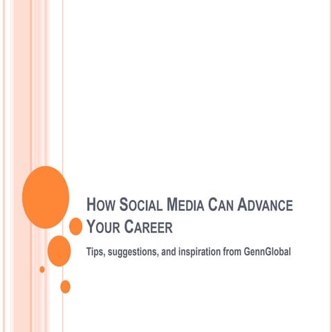 How Social Media Can Advance Your Career - GennGlobal 