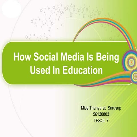 How social media is being used in education | PPTX