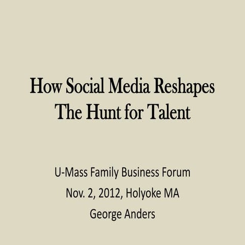 How social media reshapes the hunt for talent