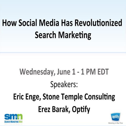 How social media revolutionized search marketing   final deck
