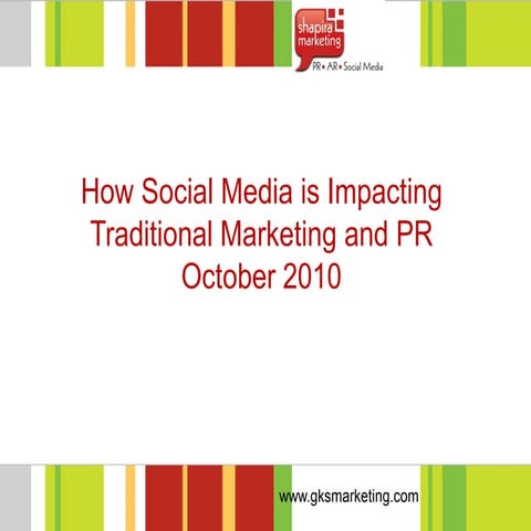 How Social Media is Impacting Traditional PR and Marketing oct 22