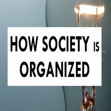How Society Is Organized Understanding Culture