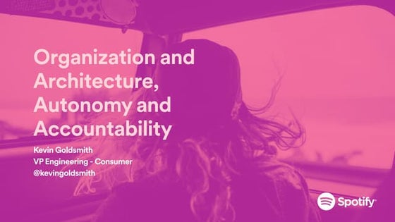 How Spotify Builds Products (Organization. Architecture, Autonomy, Accountabi...