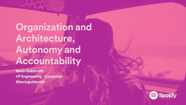 How Spotify Builds Products (Organization. Architecture, Autonomy, Accountabi...