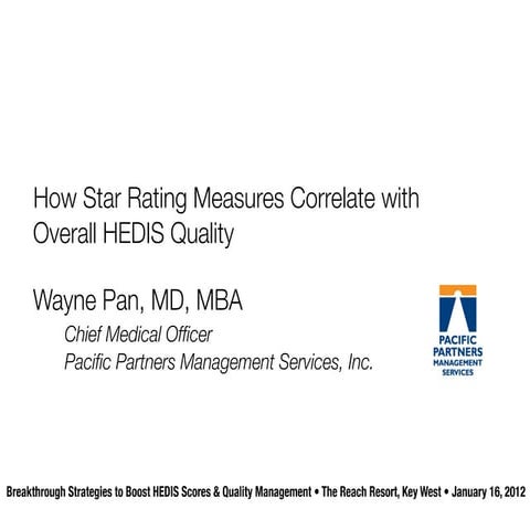 How star rating measures correlate with overall hedis quality (full) 16 jan12
