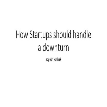 How startups should handle a downturn