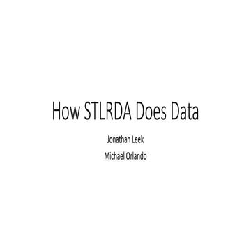 How stlrda does data